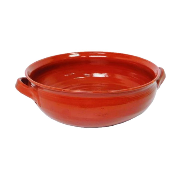 Tegame Bombato In Terracotta Cm.28X10H