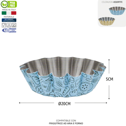 Forma Margherita Antiaderente Cm.20X5H Airfry Col. Ass. Accademia Mugnano