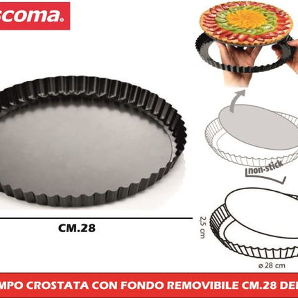 Stampo Crostata Fondo Removibile Tescoma 28 cm Tescoma