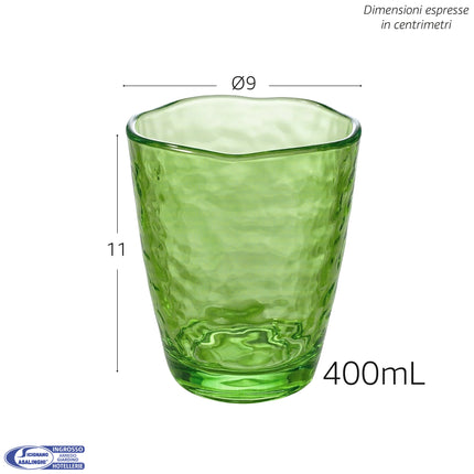 Set Total Look Verde: Caraffa e Bicchieri Tumbler in Acrilico Infrangibile Arca