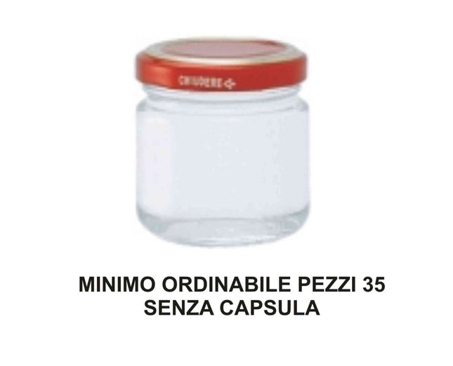 Ambrosio Vetri Vasetto Vetro 106 ml senza Capsula - Min. 35 pz Ambrosio Vetri