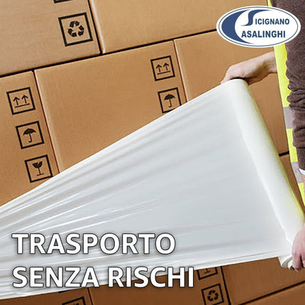 Casalinghi Sicignano Film Estensibile Manuale Bianco per Imballaggi 1-3-6 Bobine 2,6kg 50cm Anima Ø4,7cm Casalinghi Sicignano