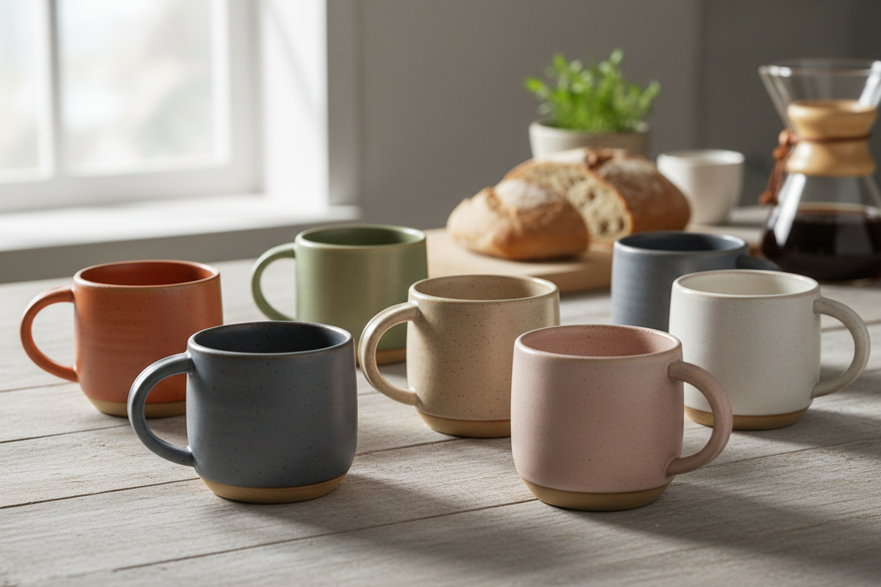 Set 6 Tazze Mug in Ceramica Maitre Chef: Rustic Modern e Colori Naturali
