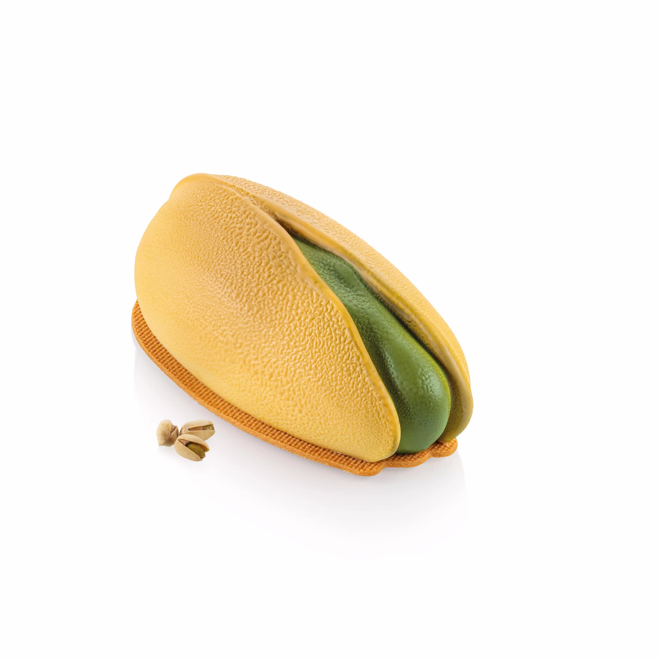 Silikomart Stampo Silicone Pistacchio 750 ml Frutta Realistica – con Cutter per Torte Moderne e Semifreddi Silikomart