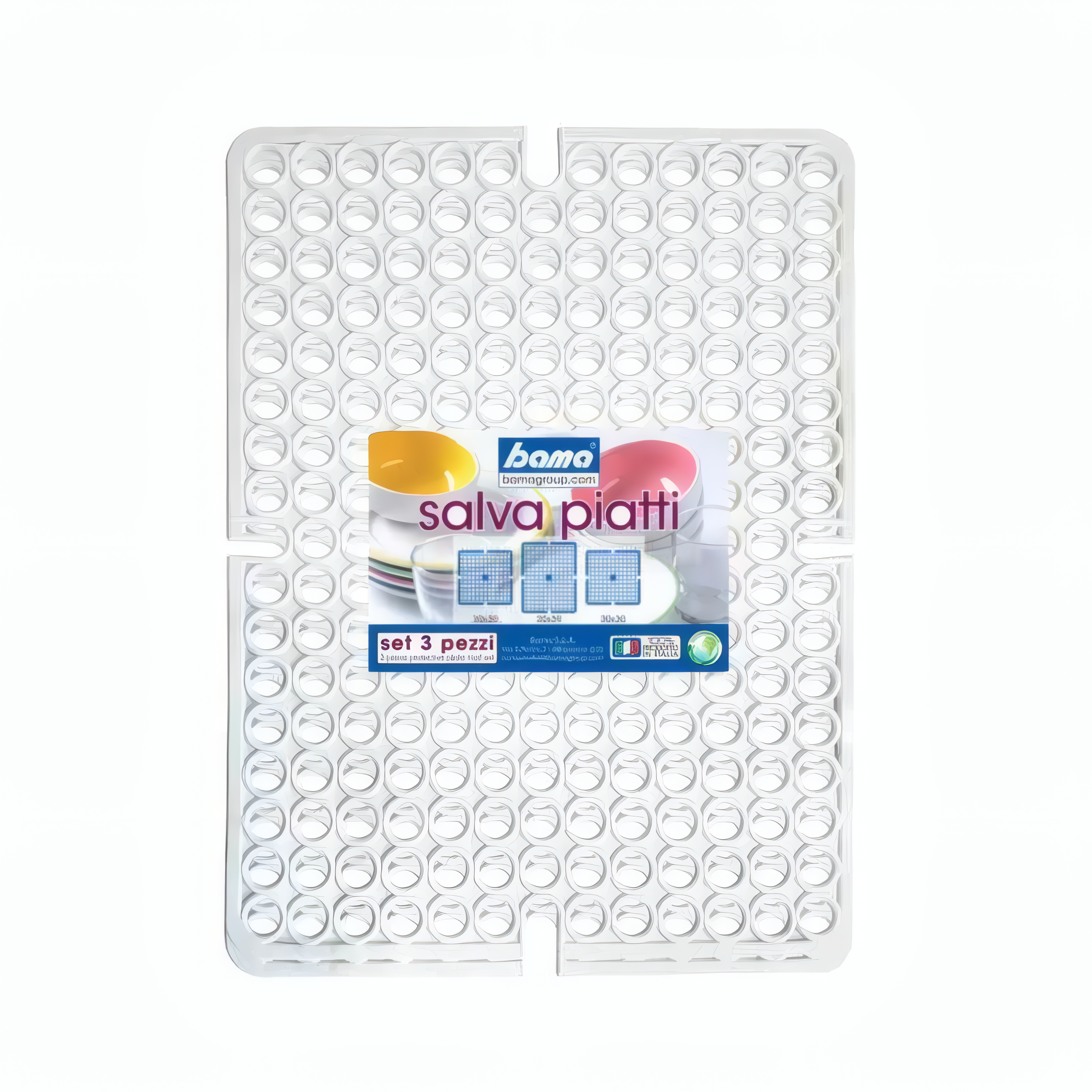 Bama Tappeto Lavello Set 3 Pezzi: Essenziale Per La Tua Cucina Bianco Bama