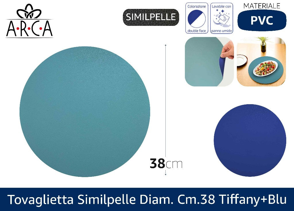 Arca TOVAGLIETTA SIMILPELLE DIAM. CM.38 TIFFANY+BLU Arca