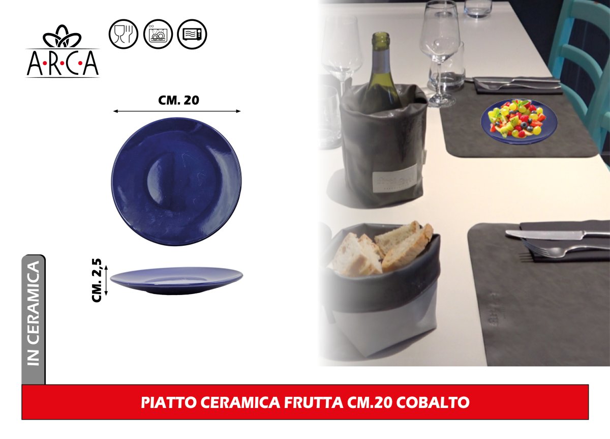 Arca Piatto Dessert Cm.20 Cobalto Arca