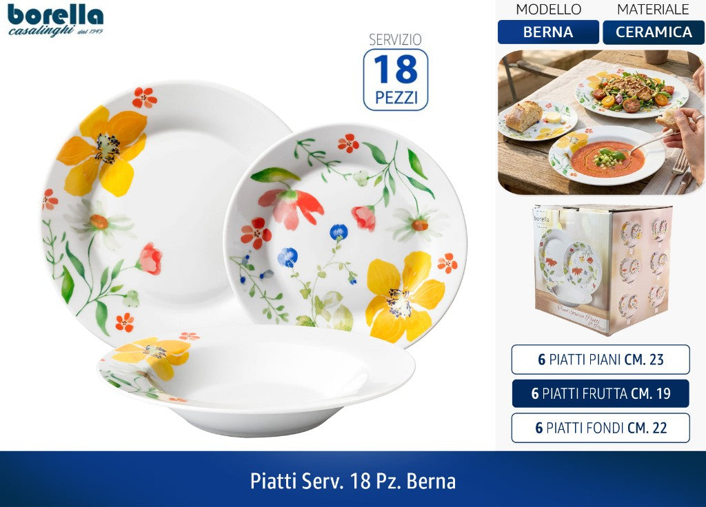PIATTI SERV. 18 PZ. BERNA Borella Casalinghi srl