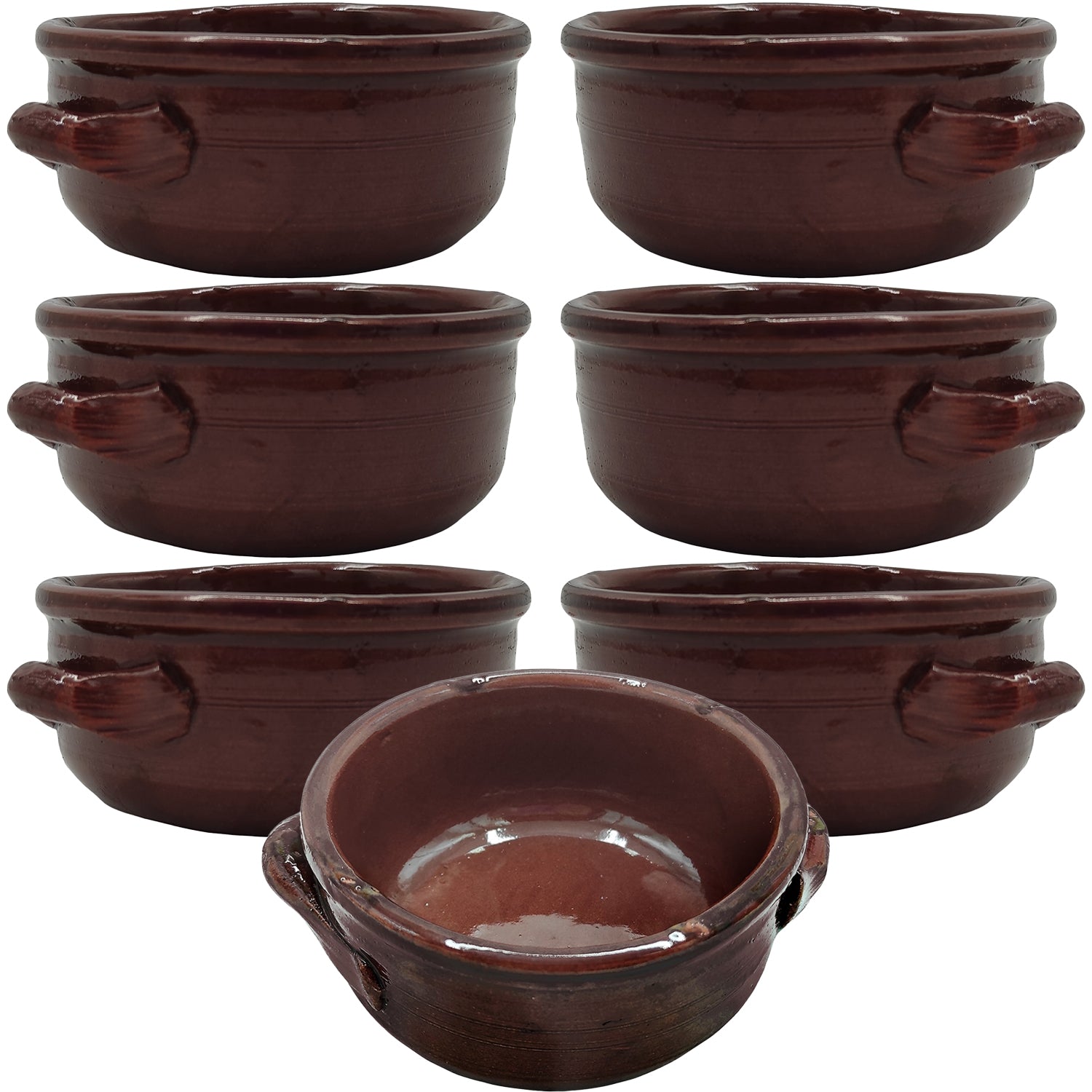 Casalinghi Sicignano Tegamini in Terracotta Alti, Set 6 Pezzi Ø 14 Cm H 6 Cm – Ideali per Porzioni Singole, Antipasti E Dessert Casalinghi Sicignano