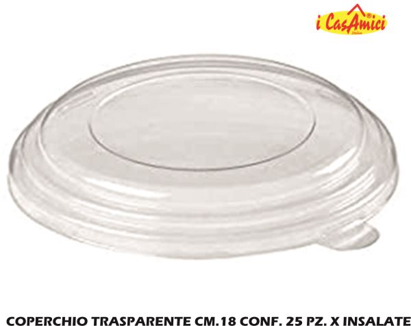 Coperchio Trasparente Cm.15 Conf. 25 Pz. X Insalate I CasaAmici