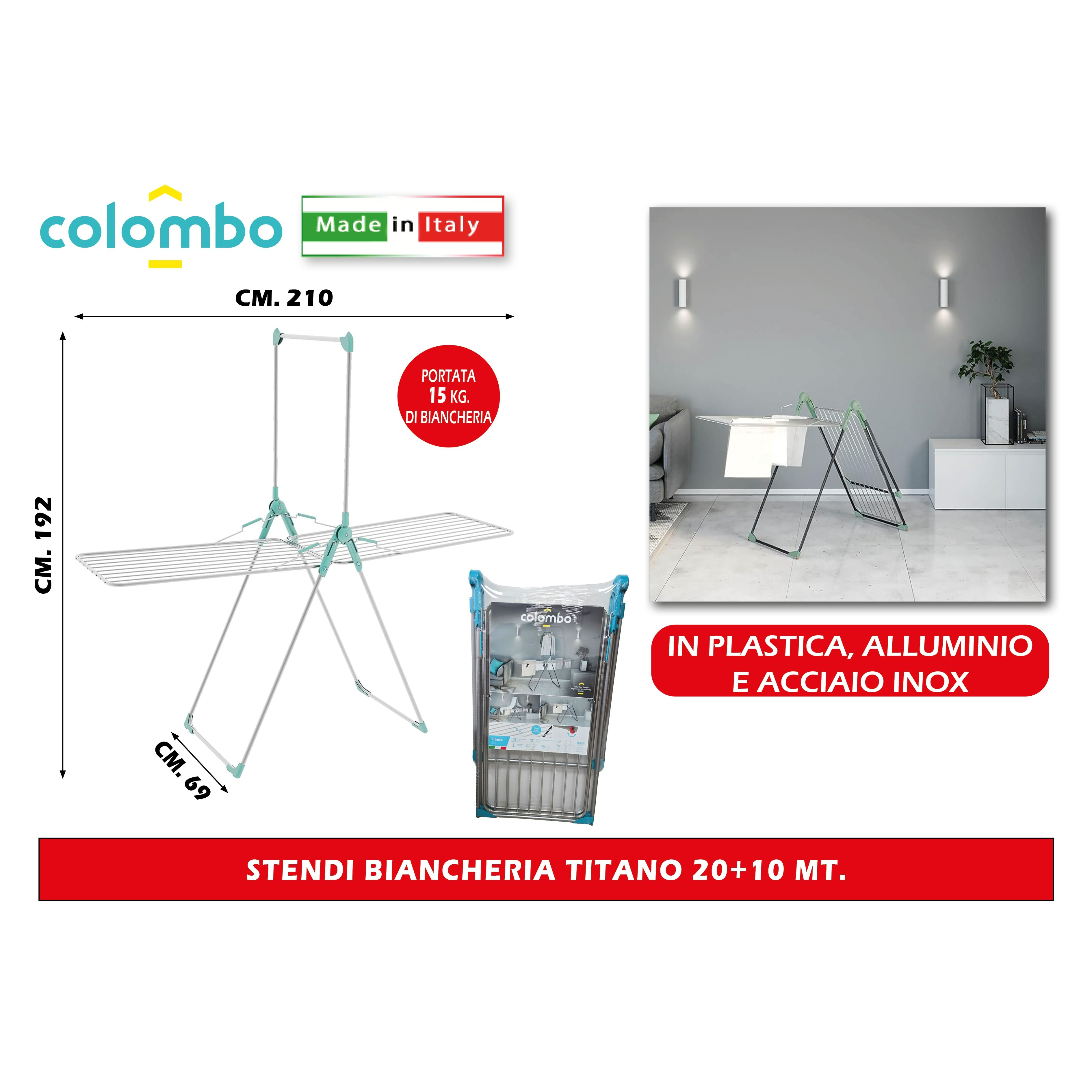 Colombo Stendi Biancheria Titano 20+10 Mt. Colombo