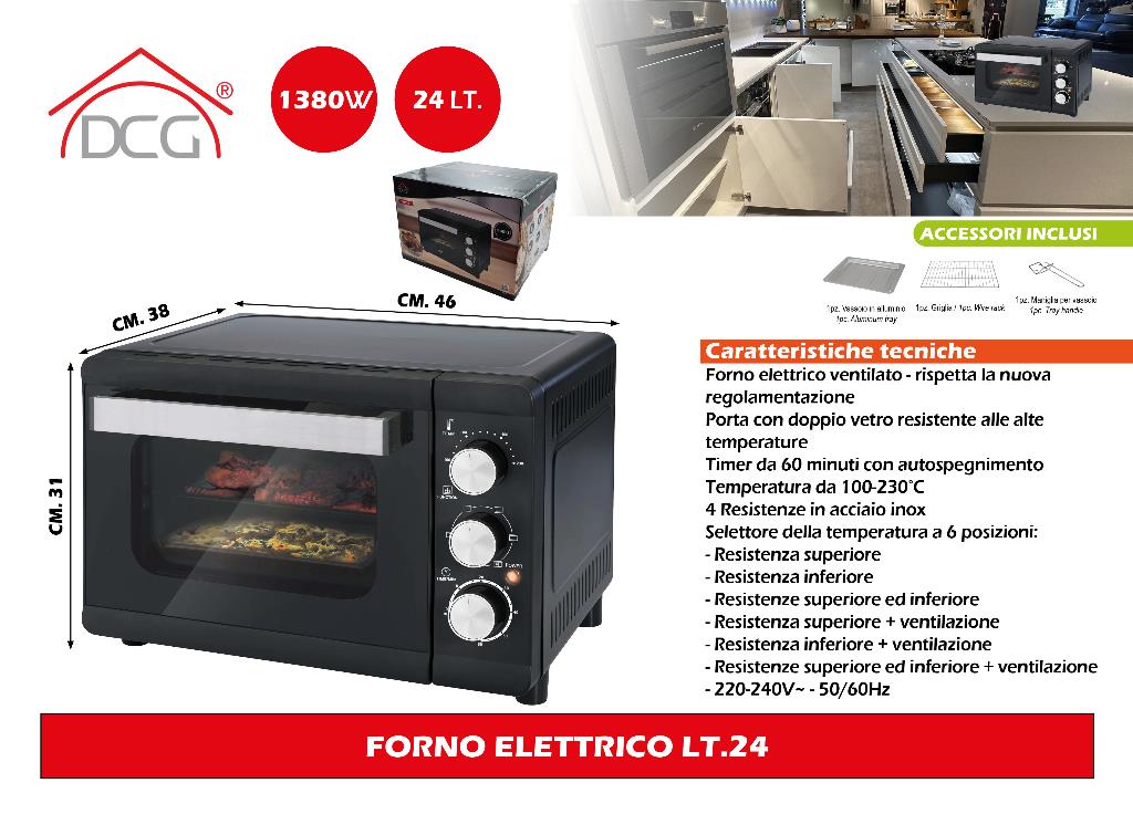 DCG Forno Elettrico Lt.24 DCG