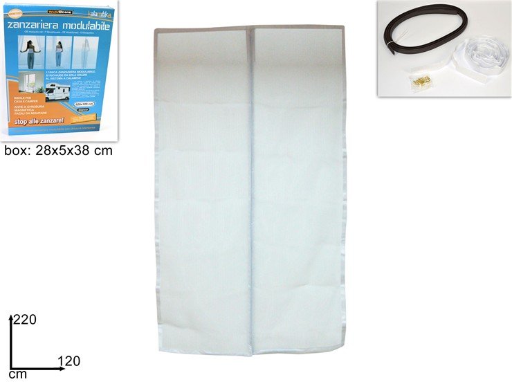 Zanzariera Magnetica WelkHOME Kalamitika | Tenda Auto-Chiudente per Porte e Balconi | Montaggio in 3 Minuti Senza Fori | Tessuto Bianco Alta Luce (120x220 cm / 140x230 cm) 120x220 cm Due Esse