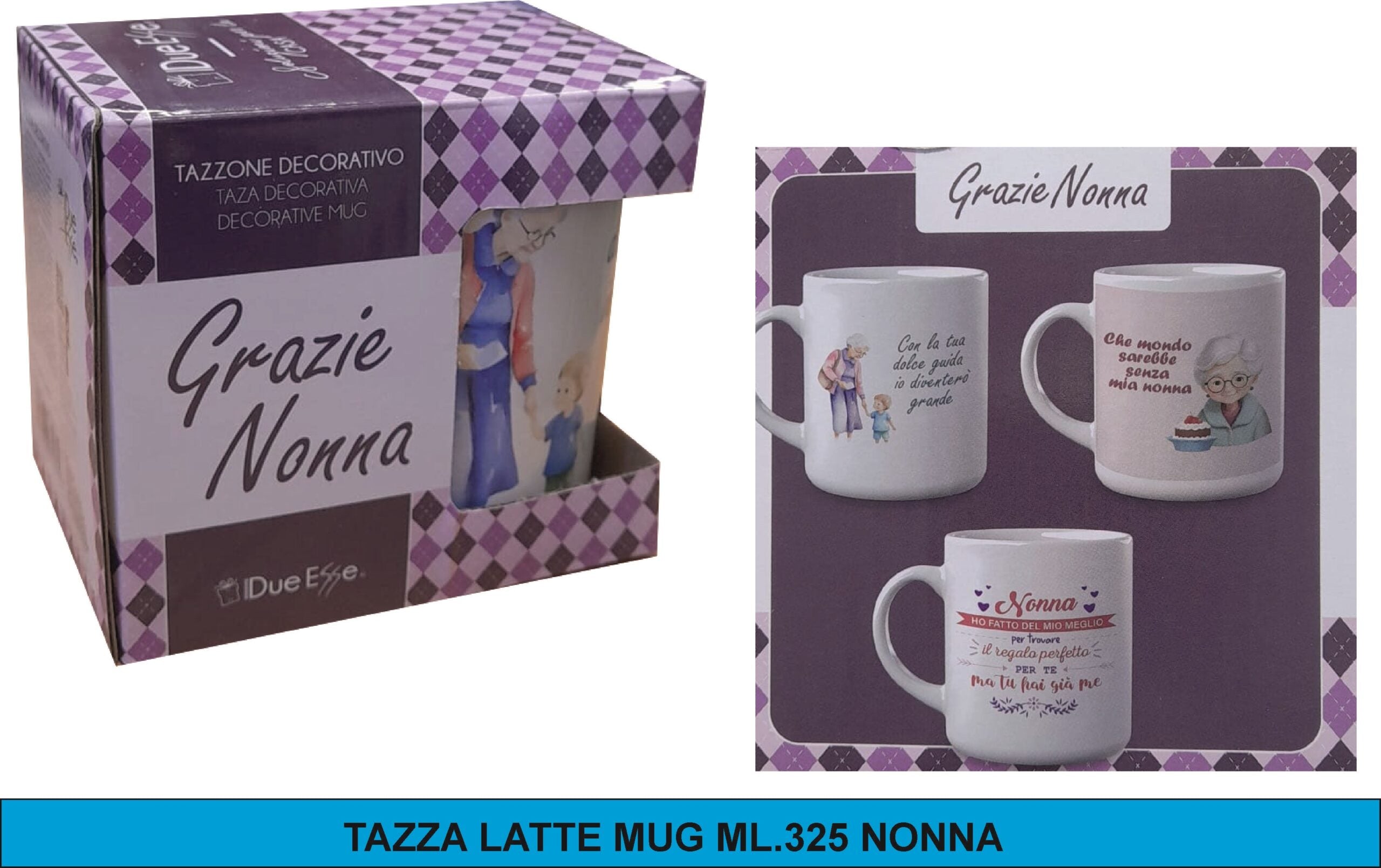 Tazza Latte Mug Ml.325 Nonna Due Esse