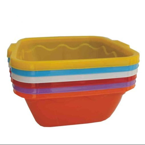 Duplast Bacinella Vulcano Quadrata Polipropilene 13 Lt – 34X34X14H Cm, Colori Assortiti, Robusta E Pratica Duplast