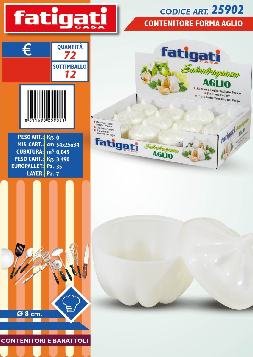 Contenitore per Aglio – Forma Pratica e Funzionale per Conservarlo Fresco! Fatigati