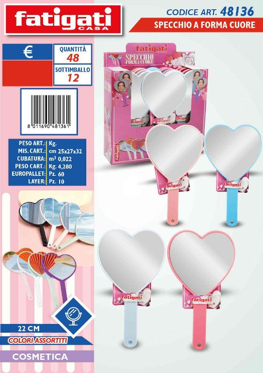 SPECCHIO A FORMA CUORE CM.22 Fatigati