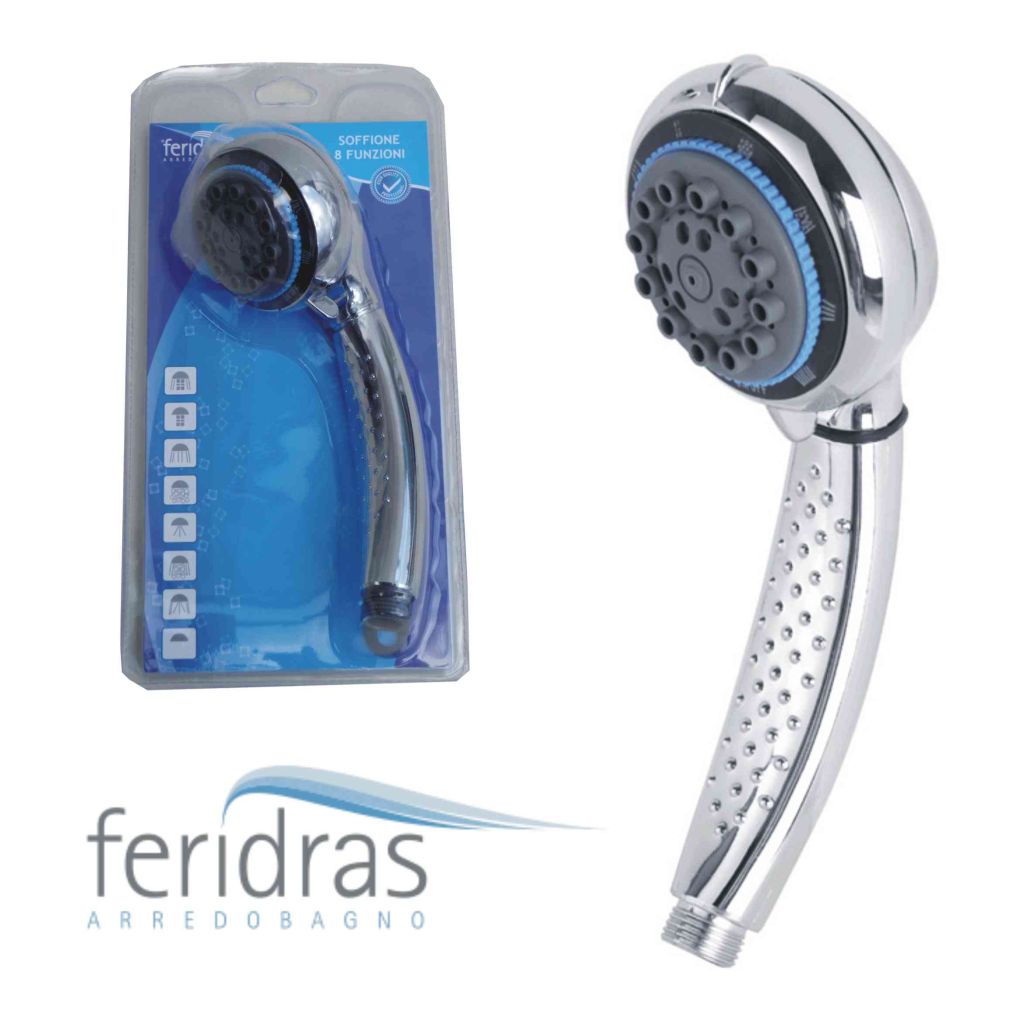 Feridras Doccetta Doccia in ABS e Cromo con Funzioni Multiple e Design Ergonomico Feridras