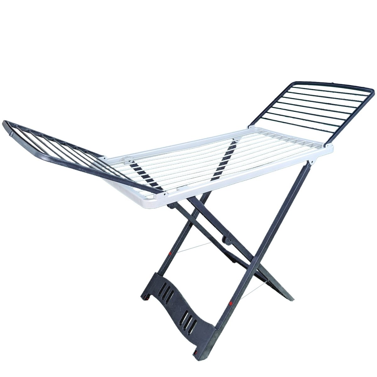 New Garden Stendino Pieghevole Antiscivolo con Ruote Aladino, 20 metri di Stenditura, 100% Resina, con Gancio Sicurezza, Stabile, Made in Italy New Garden