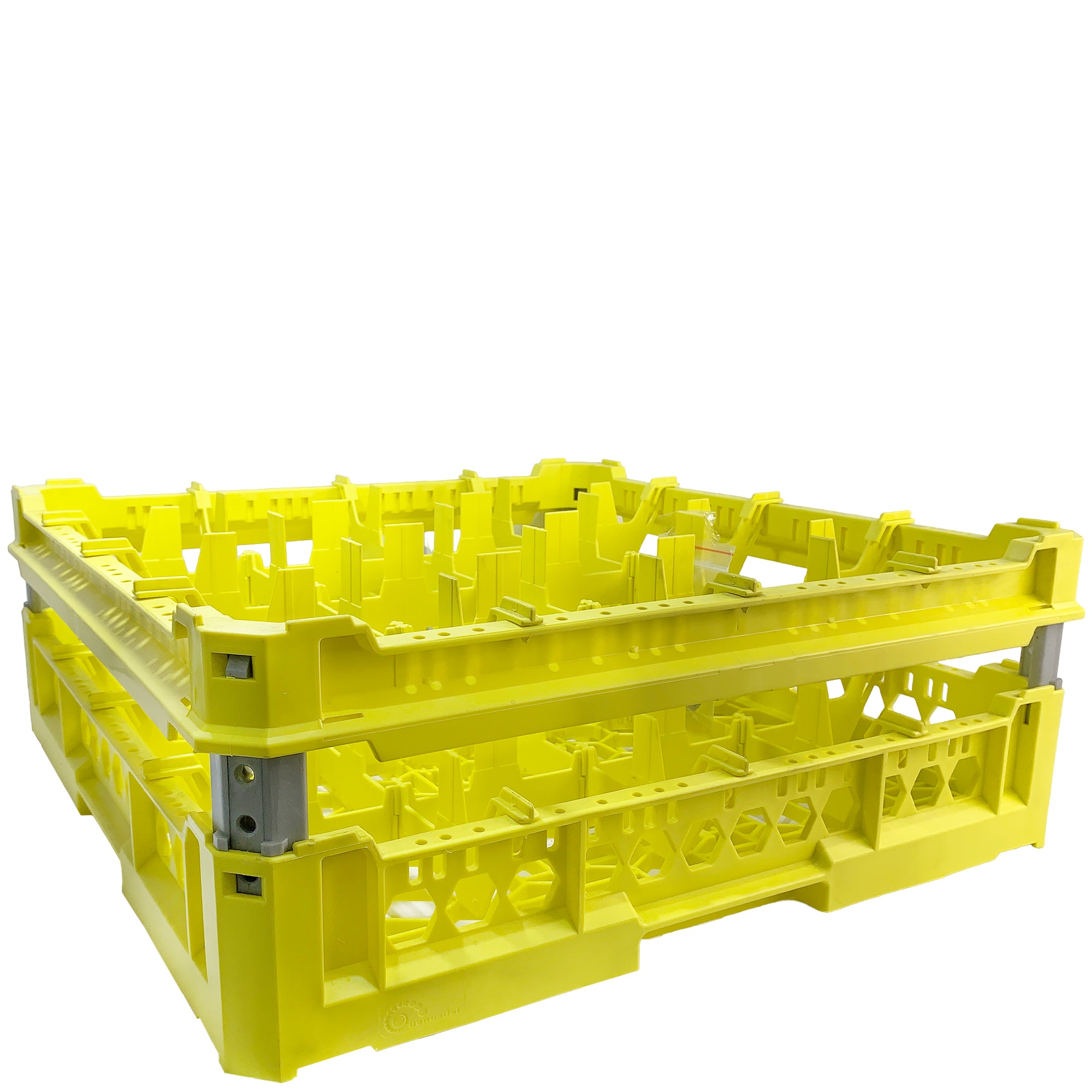 Cesta per Lavaggio 16 Bicchieri KIT 3 4x4 TOP Giallo, 50x50 cm, Made in Italy Genus Dei