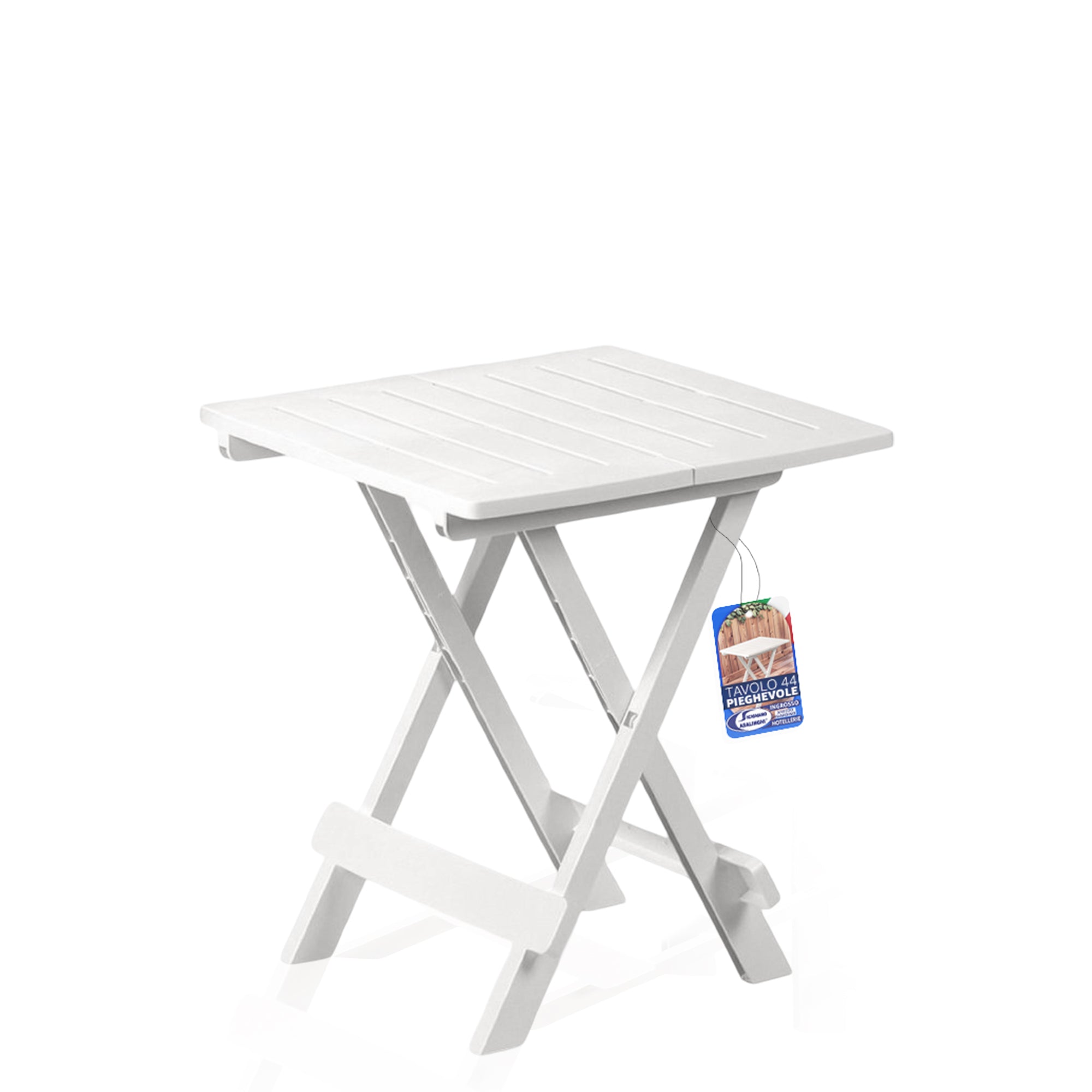 Progarden Tavolo Adige Pieghevole Bianco 44X44X50 Cm In Polipropilene – Leggero E Compatto, Portata 12 Kg Progarden