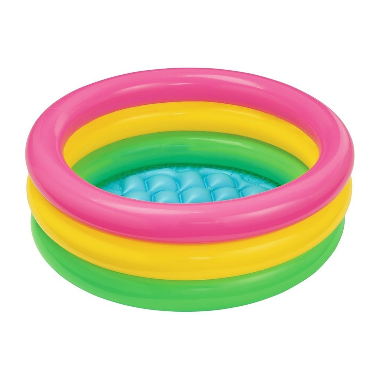 BTX Piscinetta Rotonda Gonfiabile 3 Anelli per Bambini dai 3 Anni – Vari Colori e Misure 61x25h cm BTX