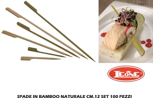 Leone Spade In Bamboo Monouso: Eleganza Eco-Friendly Per Alimenti (Set 100 Pz.) Leone