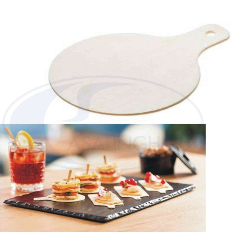 Leone Mini Tagliere in Betulla Set 24 Pz. per Ristoranti Pizzerie Cucina Ø 8 cm Leone