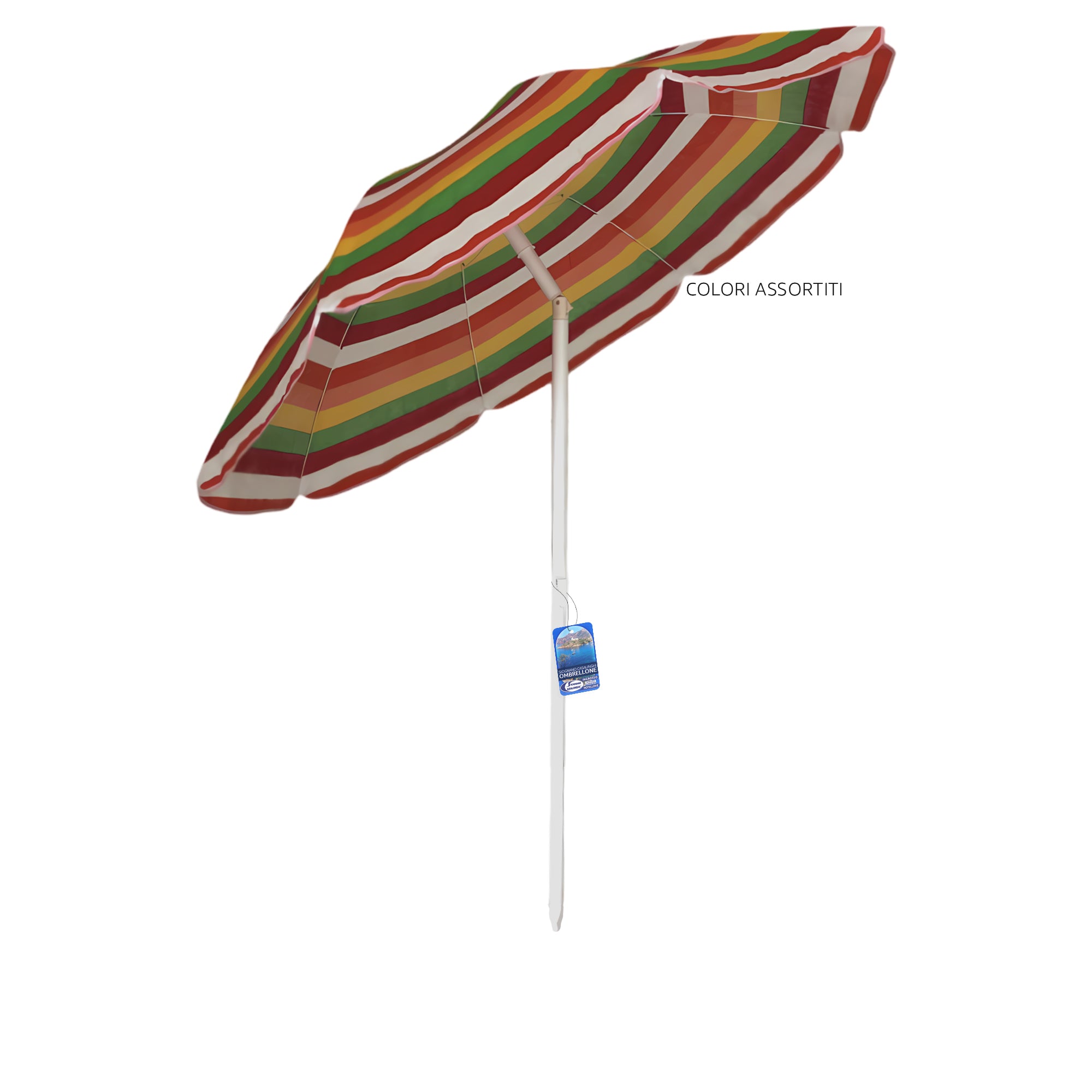 Ombrellone Amalfi 180/8 in TNT da Mare e Giardino | Colore Assortito Solo Ombrellone Design Assortito BTX