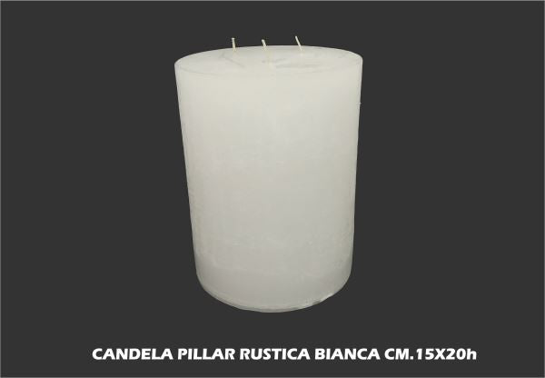 Mercury srl CANDELA PILLAR RUSTICA BIANCA CM.15X20h Mercury srl