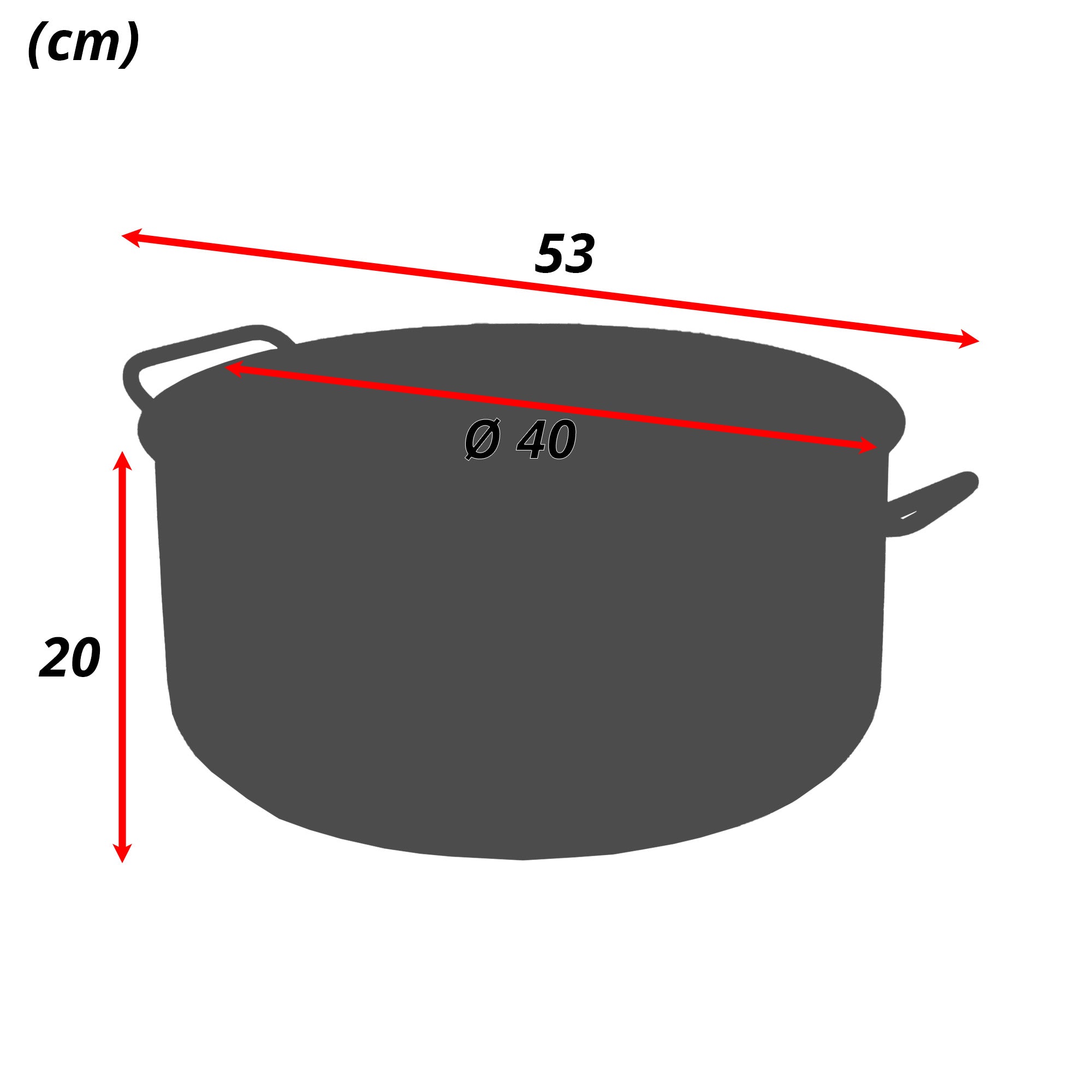 Casseruola Acciaio Inox Induzione 40 cm - Casalinghi Sicignano 40 cm Casalinghi Sicignano