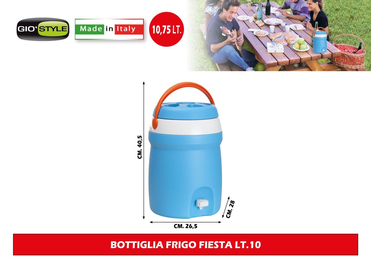 GioStyle Fiesta Dispenser Termico con Rubinetto | 10,75 Litri Giò Style