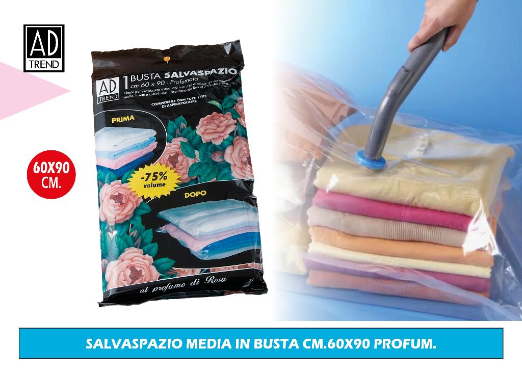 AD Trend Sacca Salvaspazio Profumata 60x90 cm – Riduce il Volume del 75% Star