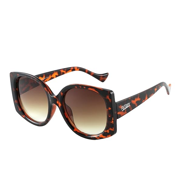 Occhiali da Sole Unisex Lenti Marrone Sfumata Montatura Tartarugata Oversize Forma Quadrata Categoria 3 UV400 Industrie Ottiche Italiane