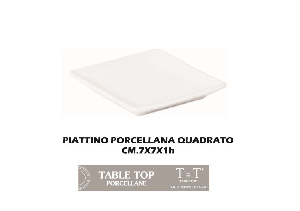 Table Top Piattino Porcellana Quadrato Di Varie Dimensioni Per Uso Versatile In Cucina E Tavola Table Top