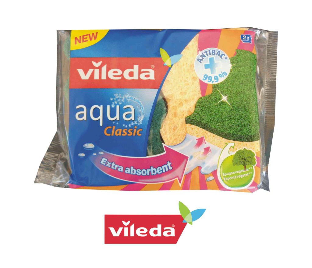 Spugna Abrasiva Aqua Set 2 Pz. Vileda - Efficace Pulizia Senza Sforzo Vileda