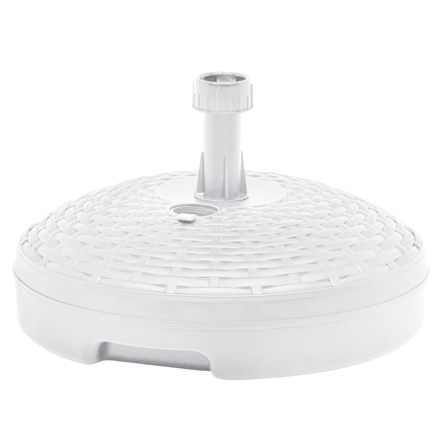 Nuova Plastica Adriatica Base per Ombrellone 17 L da Riempire Ø45x10 cm – Plastica Resistente per Mare e Giardino, Colori Bianco o Antracite Bianco Nuova Plastica Adriatica