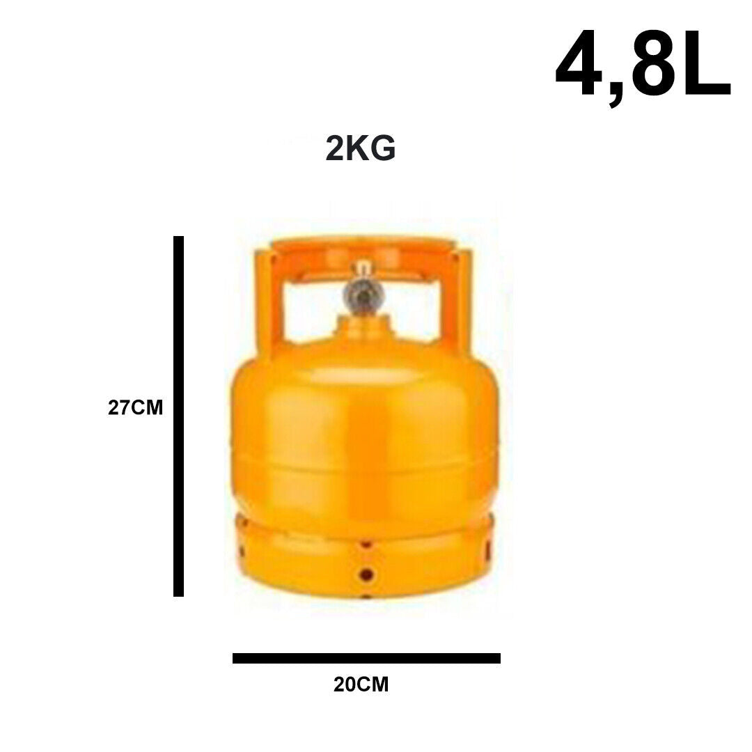 Bombola Gas Ricaricabile Eurocamping 1-2-3-5 Kg Campeggio kg 2 Eurocamping
