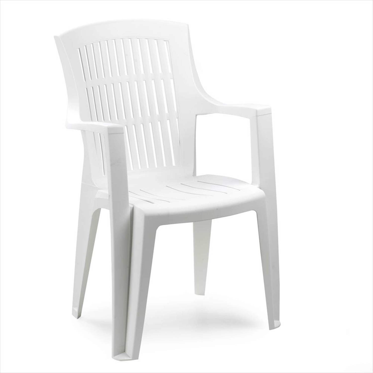 Progarden Sedia Di Plastica Grande Poltrona Da Giardino Per Esterni Resistente 62×60×89 Cm Bianco Progarden