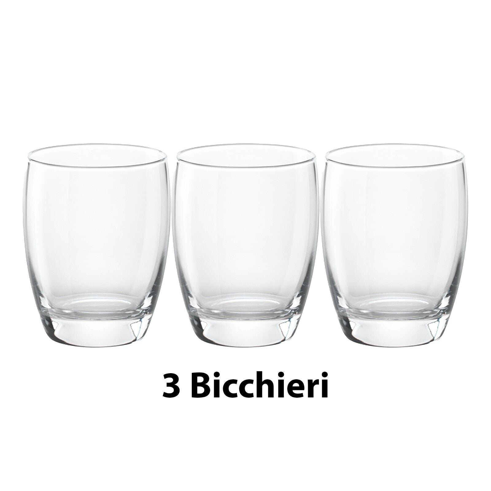 Bormioli Rocco Set Bicchieri L'Eau 30 Cl 3/6 Pz Eleganti Per Acqua E Bibite Eleganti Di Qualità 3 Bicchieri Bormioli Rocco