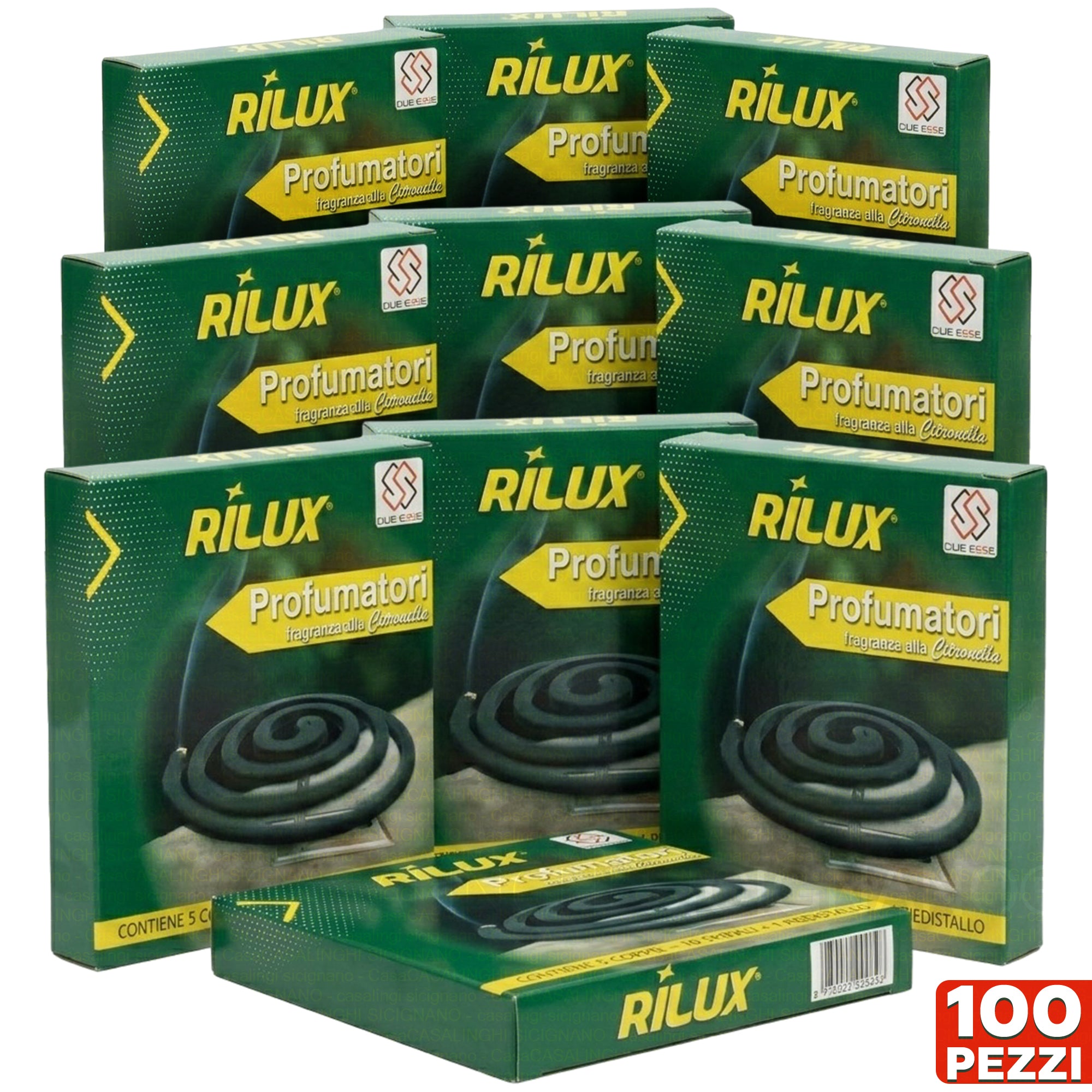 Profumatori Esterno Citronella "Total Black" - Formato Monodose (Bundle 100 Spirali) Estate Completa (100 Spirali) - 🔥 Il più scelto Tutto Tutto Meno Meno®
